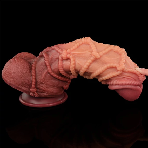 10.5'' Dual Layered Platinum Silicone Cock
