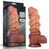 10.5'' Dual Layered Platinum Silicone Cock